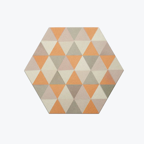 hex coasters (tangerine)