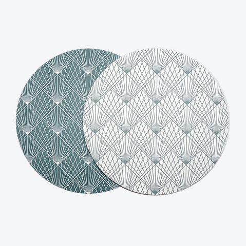 contour coasters (set) letterpress